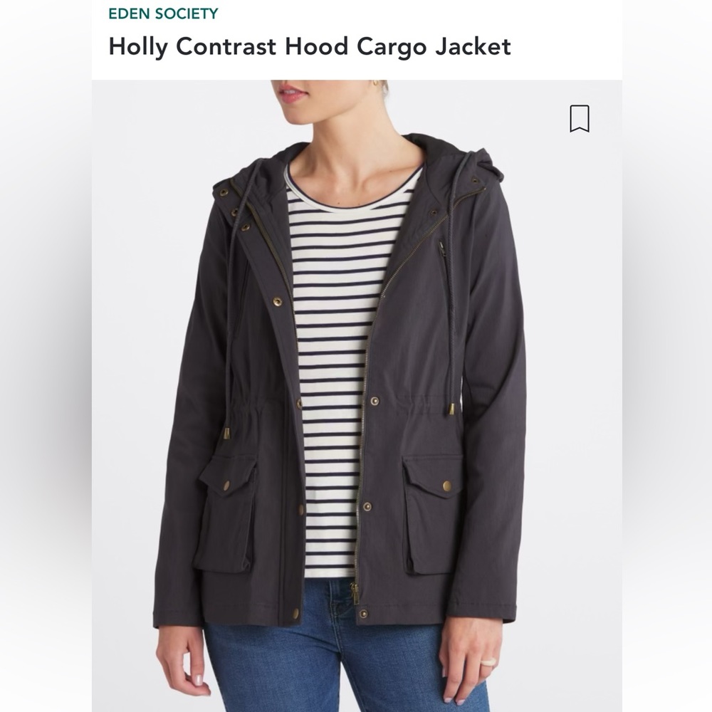 Eden Society Holly Contrast Hood Cargo Jacket. Size small, never worn